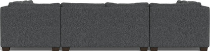 Track 141" Corner Sofa U Sectional - Tropez Charcoal