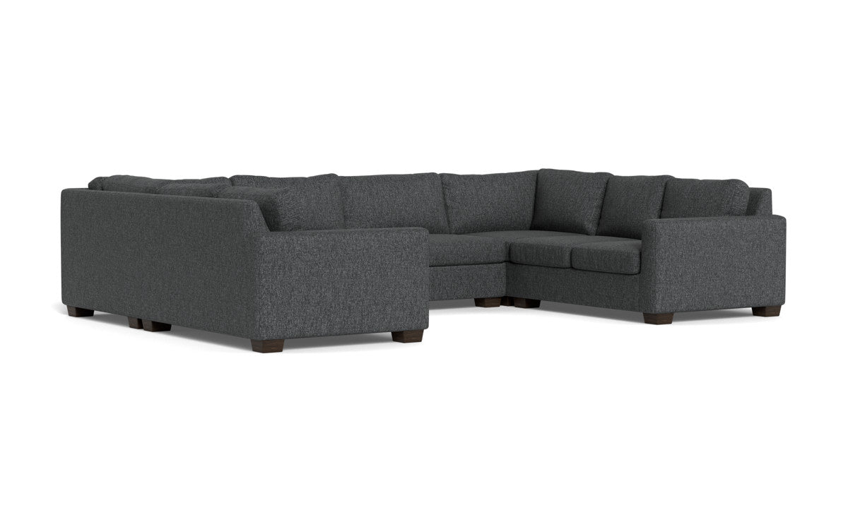 Track 141" Corner Sofa U Sectional - Tropez Charcoal