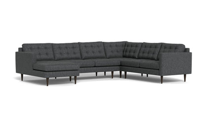 Wallace 130" Corner Sectionals w. Left Chaise - Tropez Charcoal