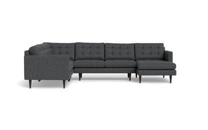 Wallace 130" Corner Sectionals w. Right Chaise - Tropez Charcoal