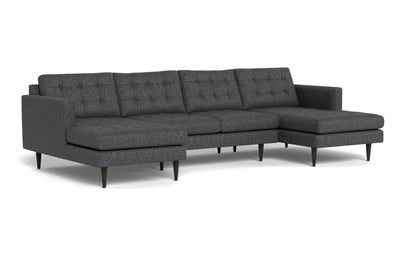 Wallace 126" Double Chaise U Sectional - Tropez Ash