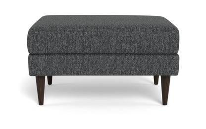 Wallace Untufted Ottoman - Tropez Charcoal