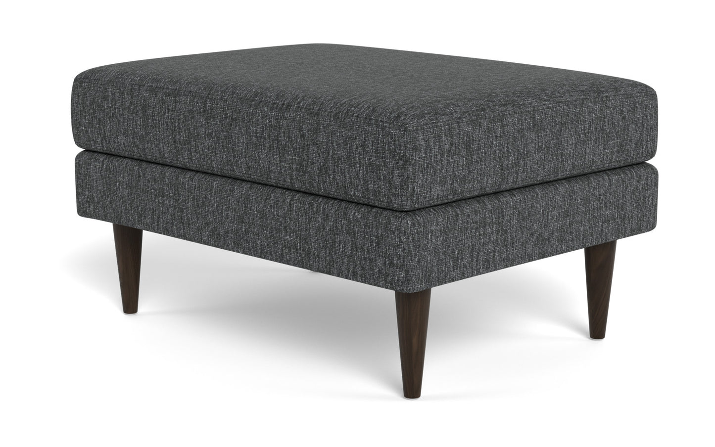 Wallace Untufted Ottoman - Tropez Charcoal