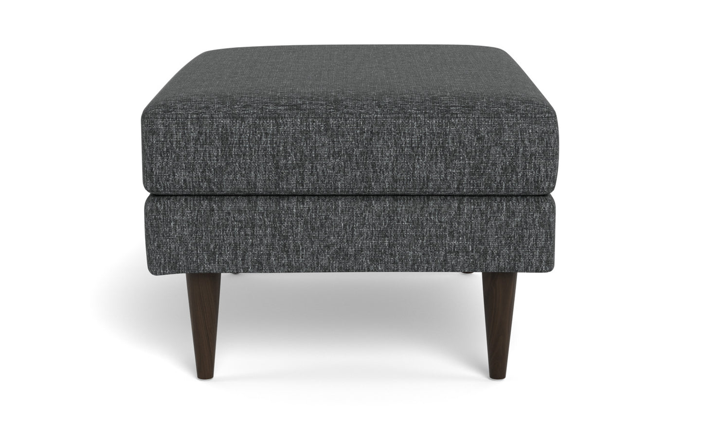 Wallace Untufted Ottoman - Tropez Charcoal