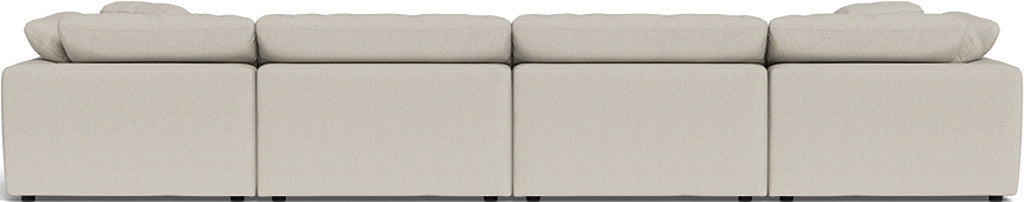 Fluffy 178" 4 Piece Sectional W/Double Otto - Tropez Oyster