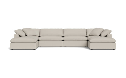 Fluffy 178" 4 Piece Sectional W/Double Otto - Tropez Oyster