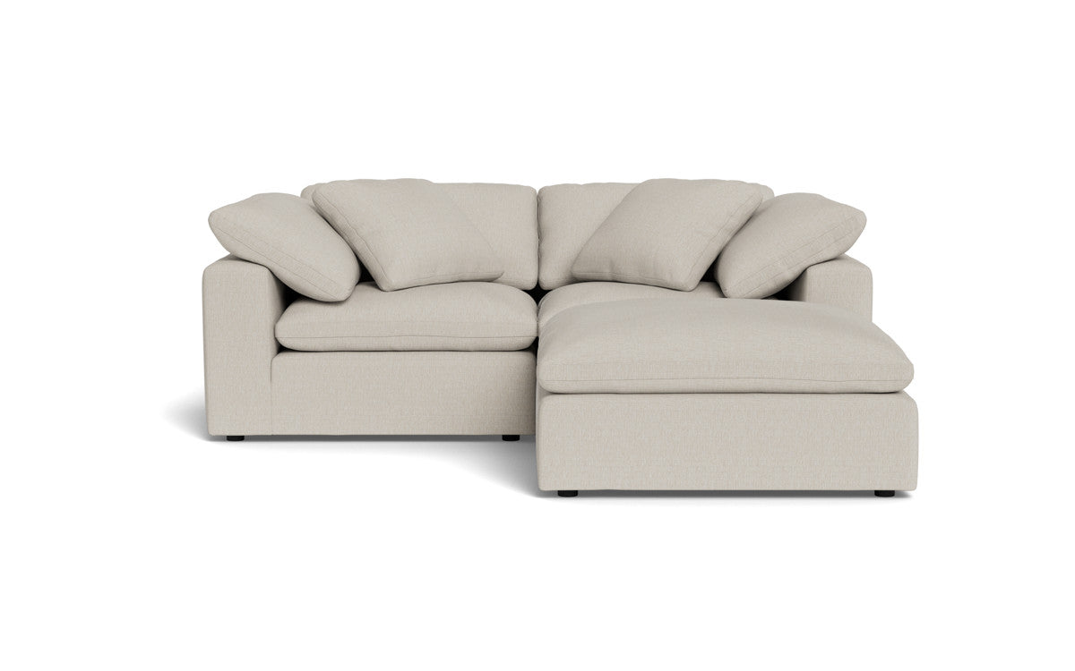 Fluffy 89" 2 Piece Sofa w/Otto - Tropez Oyster