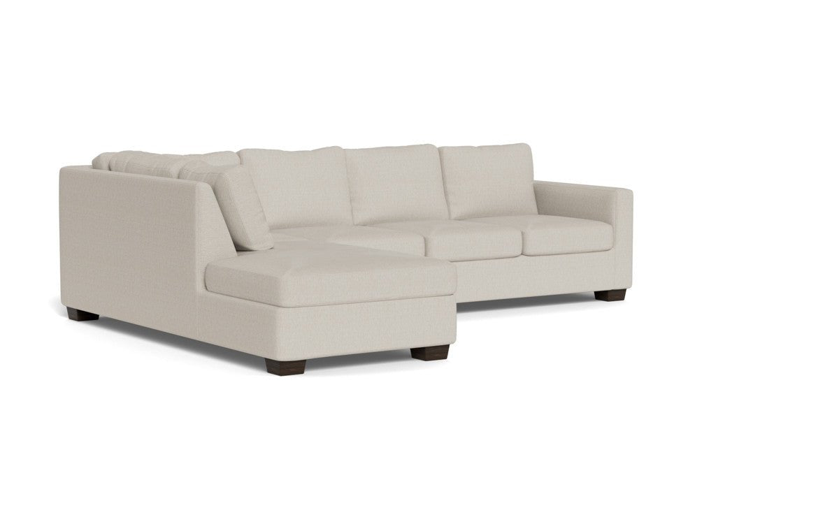 Track 121" Left Chaise Sleeper Sectional - Tropez Oyster