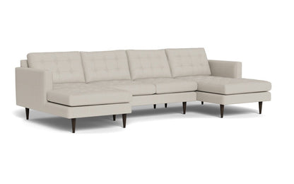 Wallace 126" Double Chaise U Sectional - Tropez Oyster