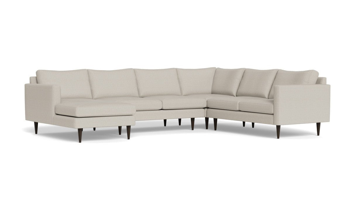 Wallace 130" Untufted Corner Sectionals w. Left Chaise - Tropez Oyster