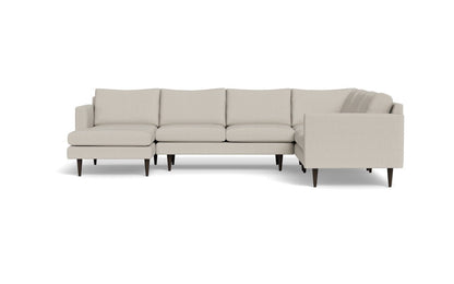 Wallace 130" Untufted Corner Sectionals w. Left Chaise - Tropez Oyster