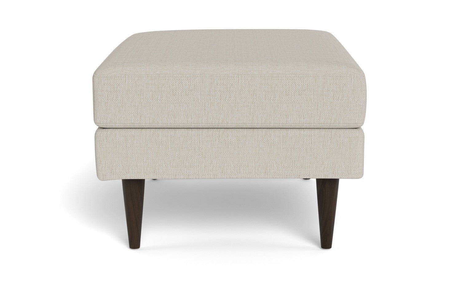 Wallace Untufted Ottoman - Tropez Charcoal