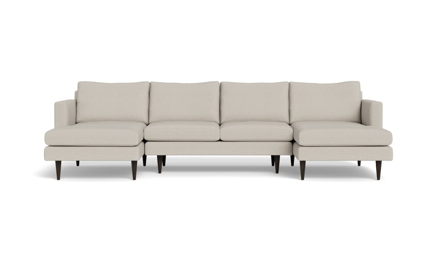Wallace 126" Untufted Double Chaise U Sectional - Tropez Oyster