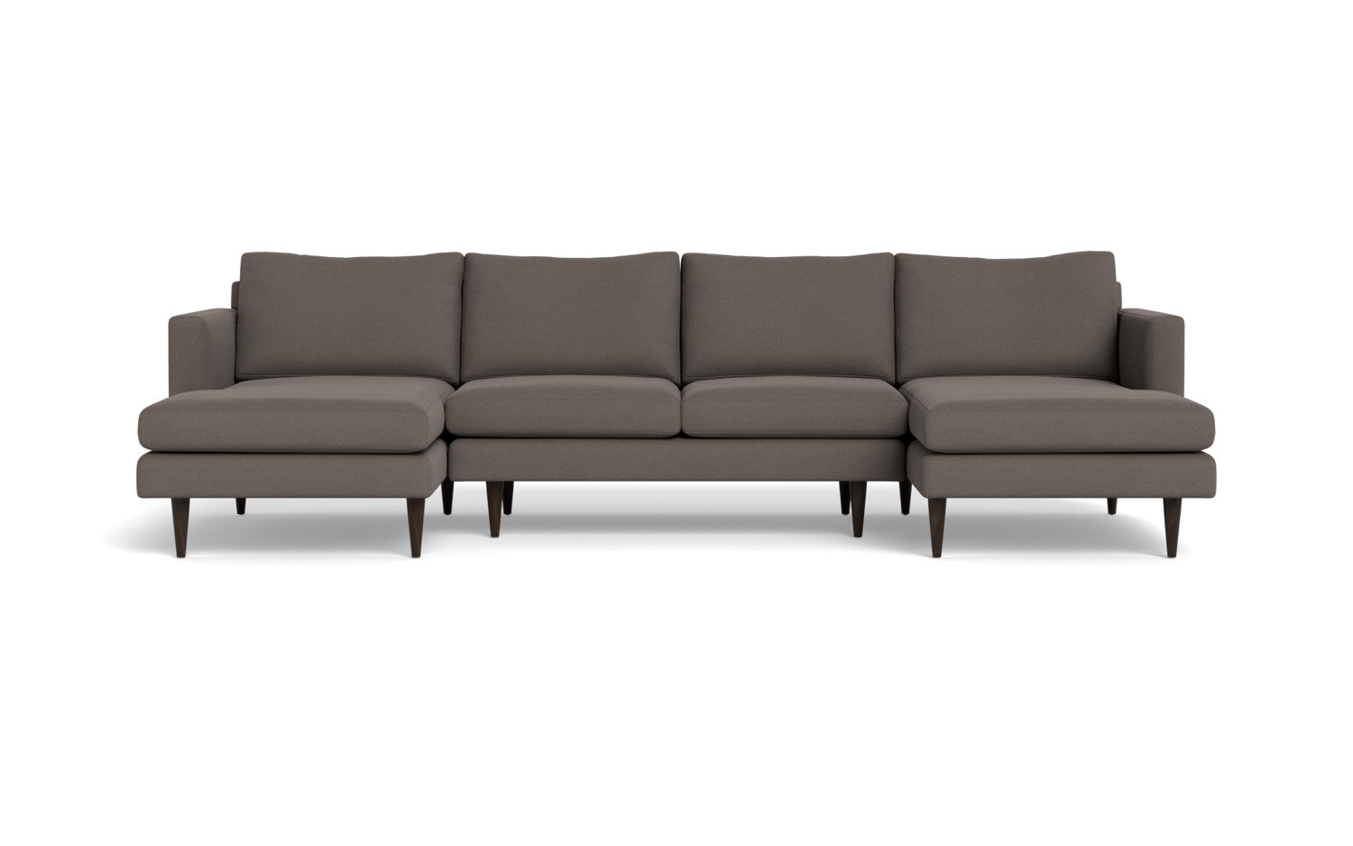 Wallace 126" Untufted Double Chaise U Sectional - Toscana Otter