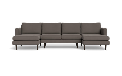Wallace 126" Untufted Double Chaise U Sectional - Toscana Otter