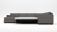 Track 141" Corner Sectionals W. Full Sleeper & Left Chaise -