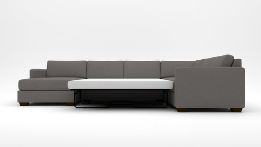 Track 141" Corner Sectionals W. Full Sleeper & Left Chaise -