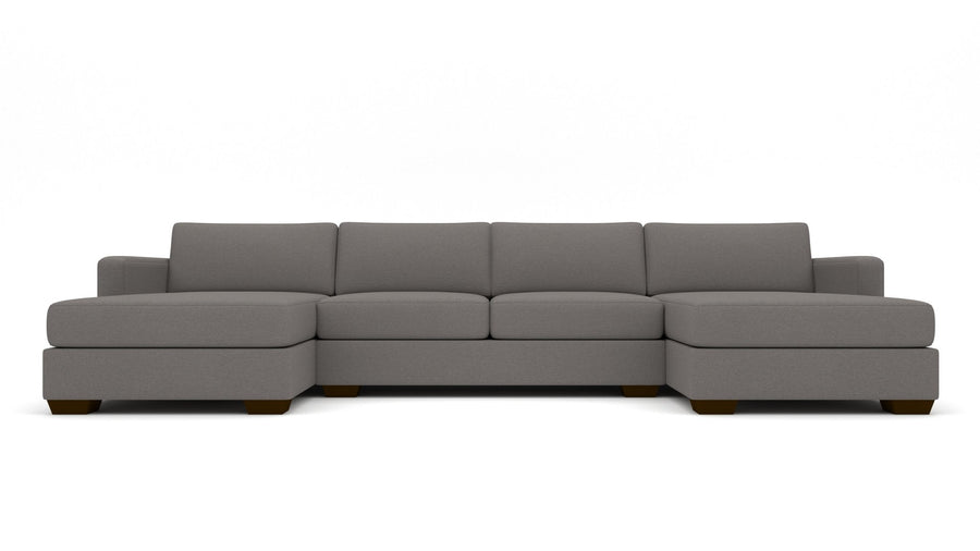 Track 141" Double Chaise With Armless Loveseat -