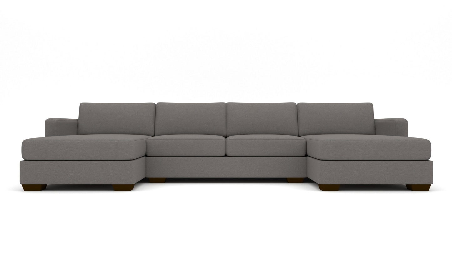 Track 141" Double Chaise With Full Sleeper Loveseat -