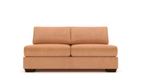 Track Leather Armless Loveseat - Hudson Lager