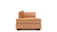 Track Leather LAF Bumper Chaise - Hudson Lager