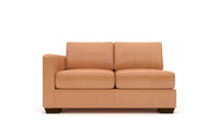 Track Leather LAF Loveseat - Hudson Lager