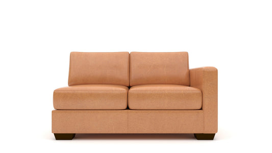 Track Leather RAF Loveseat -
