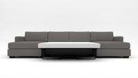 Track 141" Double Chaise With Full Sleeper Loveseat - Peyton Slate