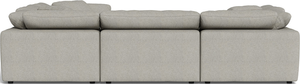 Fluffy 133.5" 6 Piece Sectional W/Ottoman - Villa Oyster