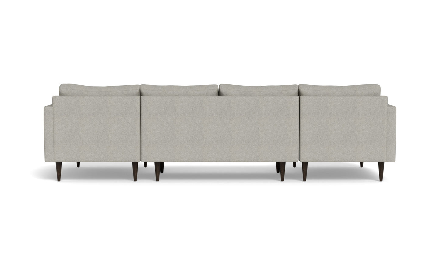 Wallace 126" Untufted Double Chaise U Sectional - Tussah Snow