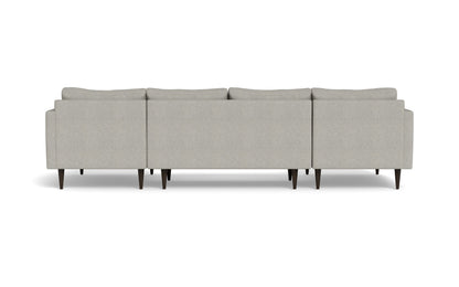 Wallace 126" Untufted Double Chaise U Sectional - Tussah Snow