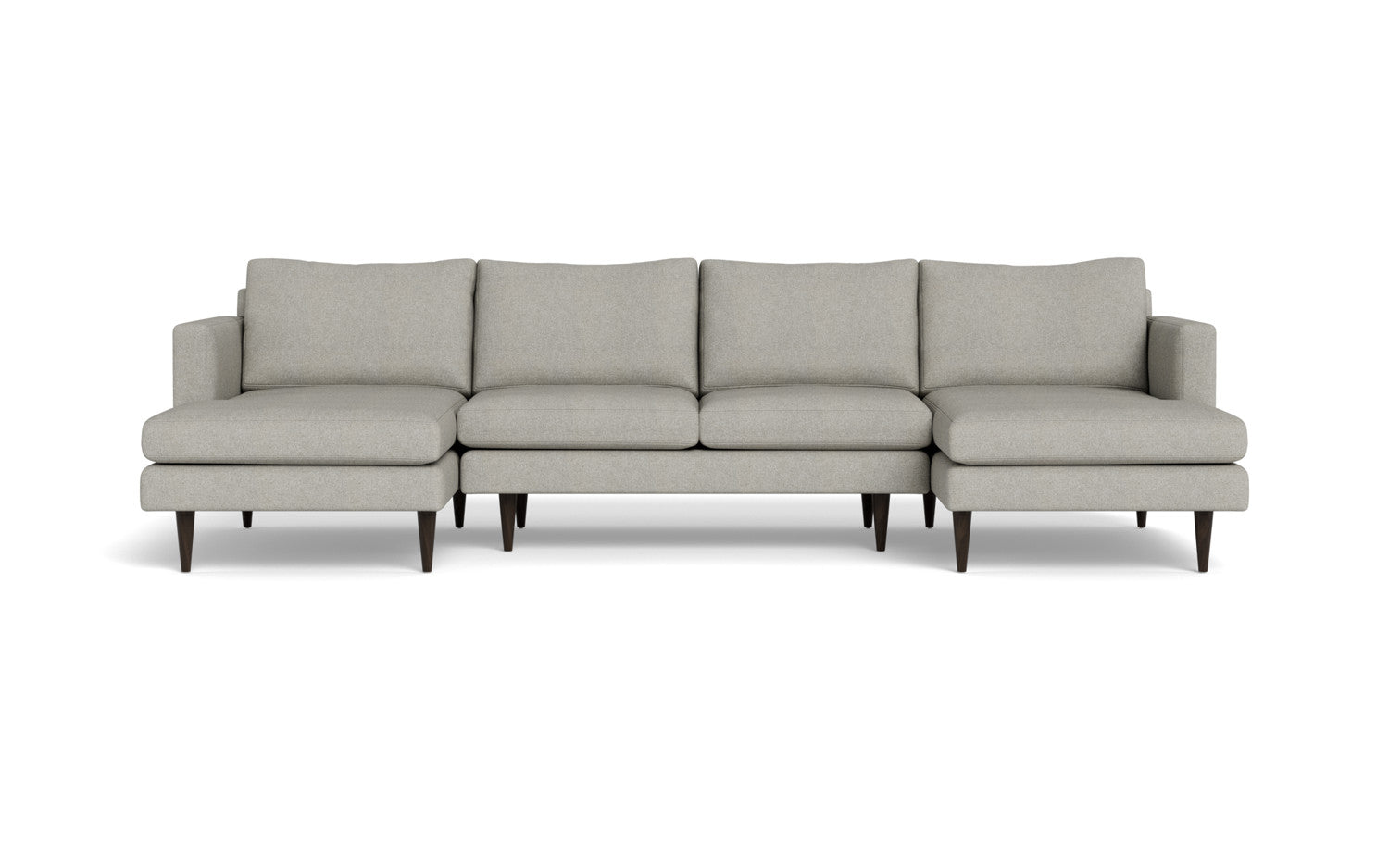 Wallace 126" Untufted Double Chaise U Sectional - Tussah Snow
