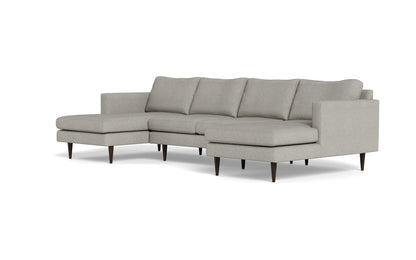 Wallace 126" Untufted Double Chaise U Sectional - Villa Dove