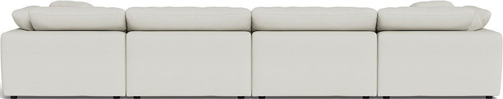 Fluffy 178" 4 Piece Sectional W/Double Otto - Villa Ivory