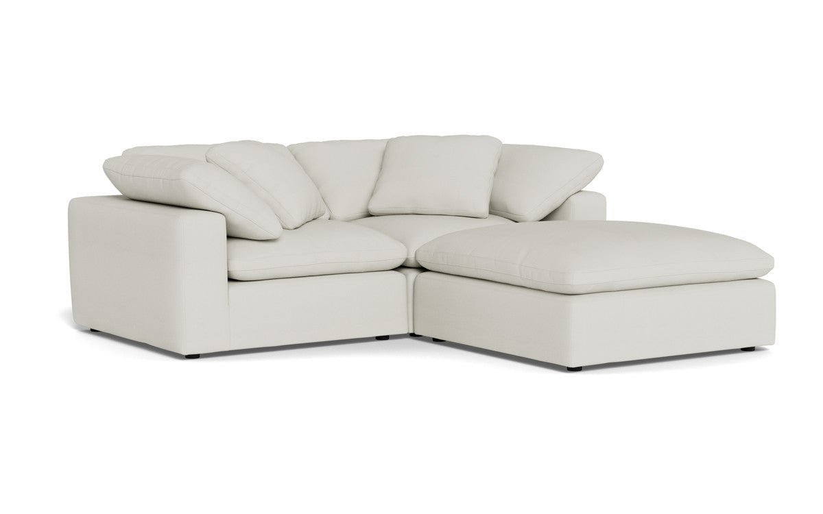 Fluffy 89" 2 Piece Sofa w/Otto - Villa Ivory