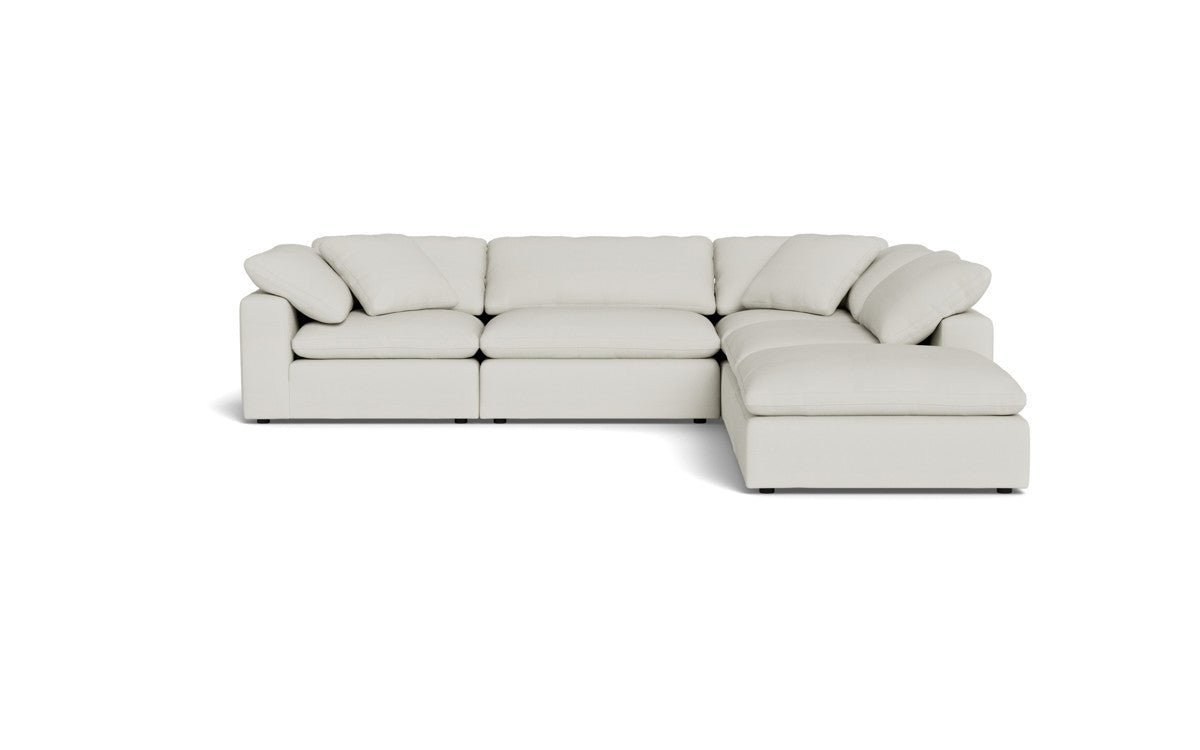 Fluffy 133.5" 4 Piece Sectional w/Otto - Villa Ivory