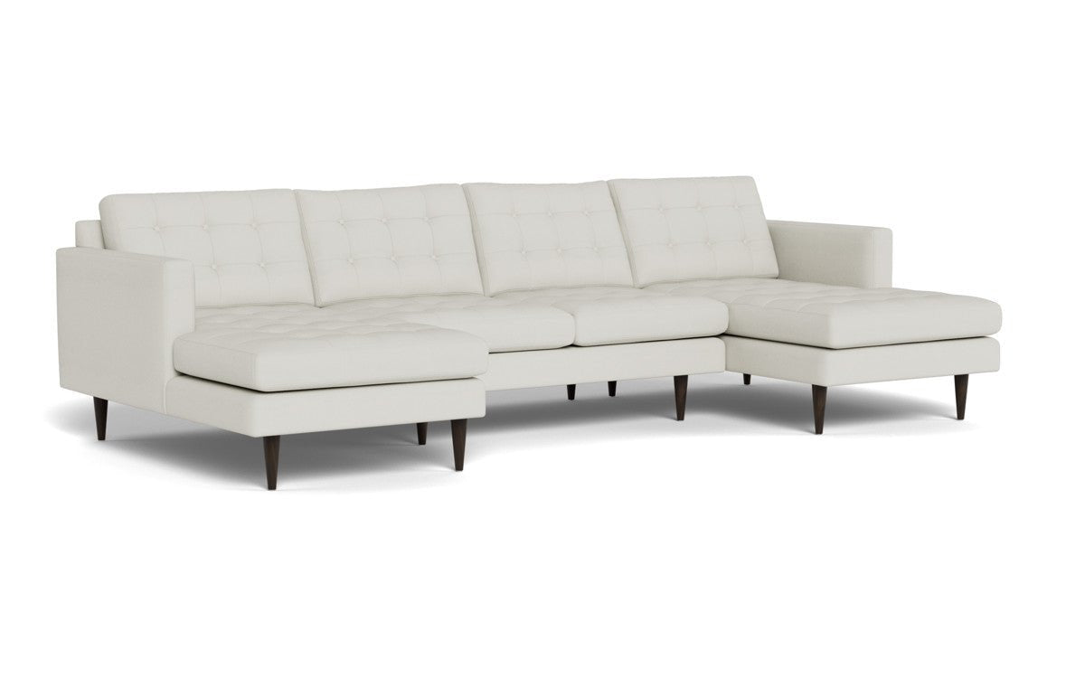Wallace 126" Double Chaise U Sectional - Villa Ivory