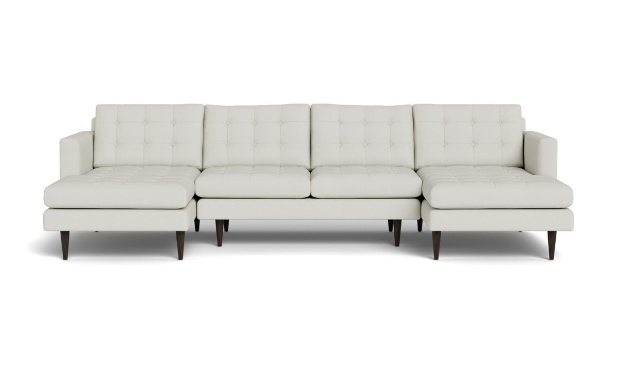 Wallace 126" Double Chaise U Sectional - Villa Ivory