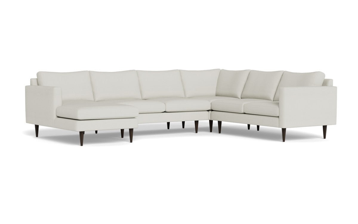 Wallace 130" Untufted Corner Sectionals w. Left Chaise - Villa Ivory