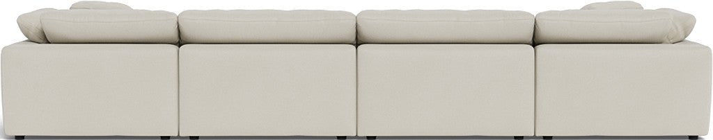 Fluffy 178" 4 Piece Sectional W/Double Otto - Villa Oyster