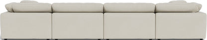 Fluffy 178" 4 Piece Sectional W/Double Otto - Villa Oyster