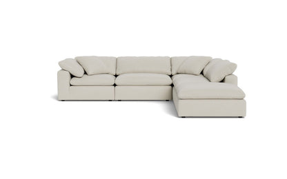 Fluffy 133.5" 4 Piece Sectional w/Otto - Villa Oyster