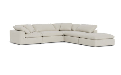 Fluffy 133.5" 4 Piece Sectional w/Otto - Villa Oyster