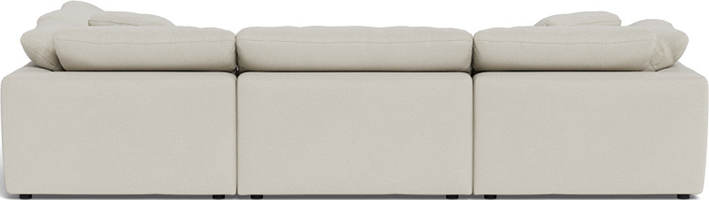 Fluffy 133.5" 4 Piece Sectional w/Otto - Villa Oyster