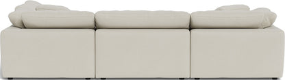 Fluffy 133.5" 4 Piece Sectional w/Otto - Villa Oyster
