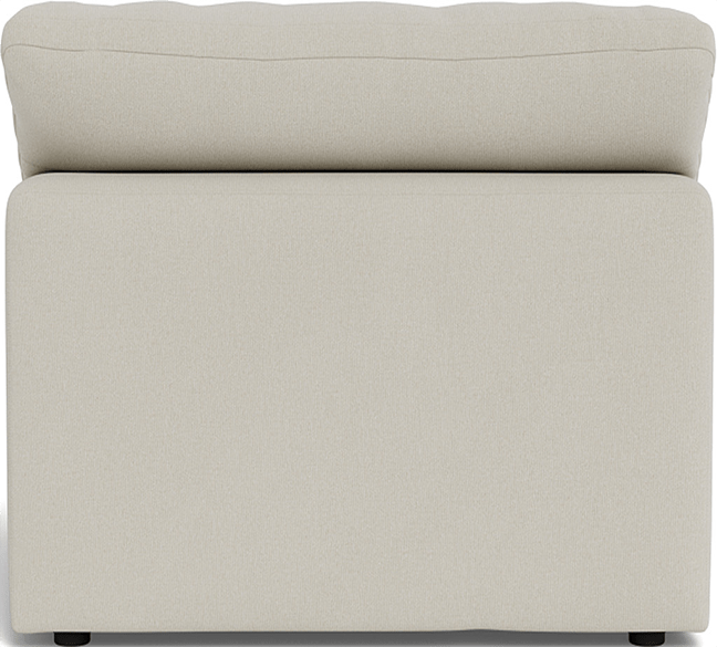 Fluffy Small Armless Chair - Tussah Snow