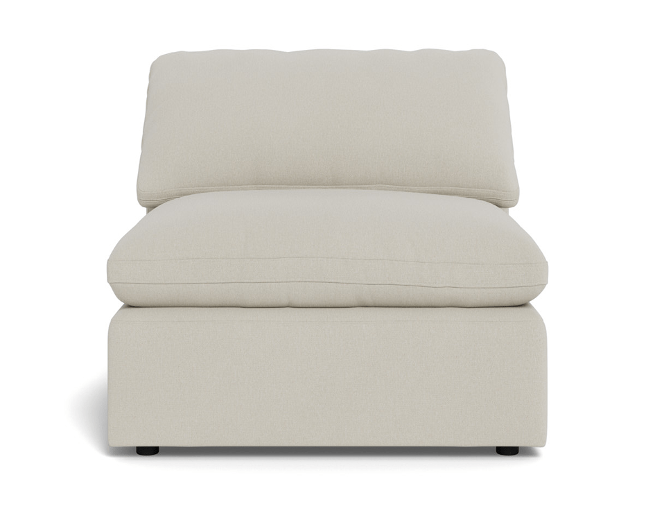 Fluffy Small Armless Chair - Tussah Snow