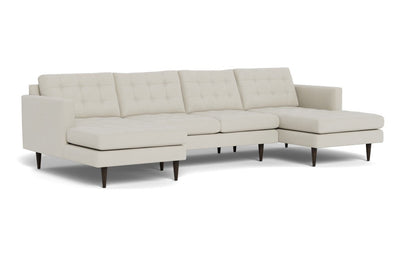 Wallace 126" Double Chaise U Sectional - Villa Oyster