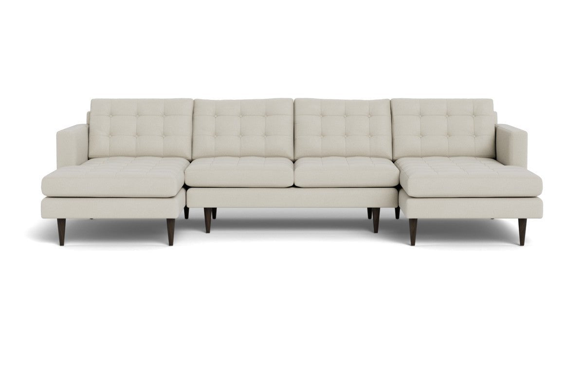 Wallace 126" Double Chaise U Sectional - Villa Oyster