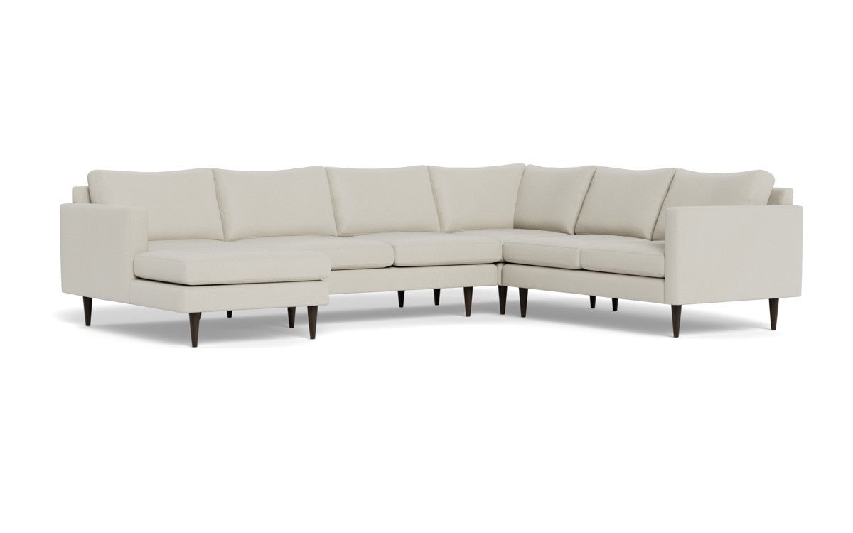 Wallace 130" Untufted Corner Sectionals w. Left Chaise - Villa Oyster